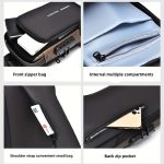 1pc Anti-theft Sling Chest Bag For Men, Password Lock Crossbody Bag For Hanging Out & Daily Commute, Cool Motorcycle Sport Bag - Image 8