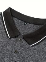 3Pcs Breathable Regular Fit Golf Shirt, Men's Casual V-Neck T-Shirt Short Sleeve For Summer, Men's Clothing - Image 14