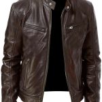 2026 Autumn And Winter New Zipper Cardigan Pocket PU Leather Small Stand Collar MotorcycleJacket Coat Men's Coat