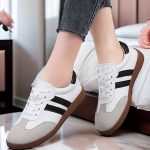 Women's Fashion Colorblock Sneakers, Lace-Up Low-Top Casual Skate Shoes With Soft Platform Sole, Durable Versatile For Walking And Everyday Wear - Image 5