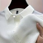 Men's Lapel Neck Short Sleeve T-shirt, Comfy Stretchy Trendy Tees For Summer, Casual Daily Style Fashion Clothing - Image 11