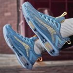 Men's Trendy Woven Knit Breathable Running Shoes With Air Cushion, Comfy Non Slip Durable Sneakers For Men's Outdoor Activities - Image 7