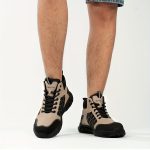 Men's High Top Steel Toe Puncture Proof Anti-skid Work Safety Boots, Lace Up Durable Industrial Construction Shoes - Image 7