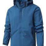 Men's Lightweight Waterproof Rain Jacket, Hooded Shell Outdoor Raincoat Hiking Windbreaker Jacket Coat - Image 8