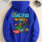 UFO & Alien Print Hoodie, Cool Hoodies For Men, Men's Casual Graphic Design Pullover Hooded Sweatshirt With Kangaroo Pocket Streetwear For Winter Fall, As Gifts - Image 3
