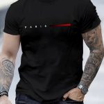 Creative Letter Print, Men's Graphic Design Crew Neck T-shirt, Casual Comfy Tees For Summer, Men's Clothing Tops For Daily Gym Workout Running - Image 2