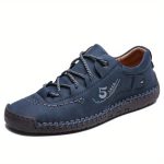 Men's Handmade Stitching Casual Shoes Flats Outdoor Walking Sneakers - Image 6