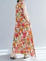 Floral Print Crew Neck Dress, Elegant Sleeveless Dress For Spring & Summer, Women's Clothing - Image 6