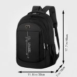 Casual Backpack, Men's Simple Shoulder Bag, Men's Large Capacity Middle School Student Backpack, Computer Travel Bag - Image 7