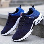 Men's Trendy Woven Knit Breathable Running Shoes, Comfy Non Slip Lace Up Soft Sole Sneakers For Men's Outdoor Activities - Image 5