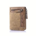 1pc Men's Retro Short Wallet, Multifunctional Fashion Zipper PU Leather Wallet, Ideal Gift For Men - Image 3
