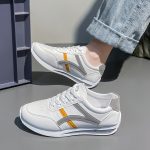 Women's Simple Platform Sneakers, Casual Lace Up Outdoor Shoes, Comfortable Low Top Sport Shoes - Image 3