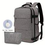 Large Capacity Travel Backpack With Shoe Compartment, Dacron Lightweight Laptop Daypack With Charging Port, Fashion Travel Commuter Bag - Image 10