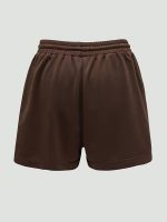 Letter Print Drawstring Shorts, Casual Elastic Waist Shorts For Spring & Summer, Women's Clothing - Image 3