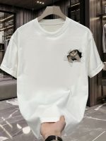Cat Print Crew Neck T-shirt, Short Sleeve Casual Top For Spring & Summer, Women's Clothing - Image 3