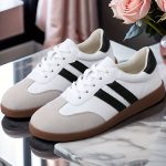 Women's Fashion Colorblock Sneakers, Lace-Up Low-Top Casual Skate Shoes With Soft Platform Sole, Durable Versatile For Walking And Everyday Wear - Image 2