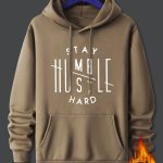 Stay Humble & Hustle Print Hoodie, Cool Hoodies For Men, Men's Casual Graphic Design Pullover Hooded Sweatshirt With Kangaroo Pocket Streetwear For Winter Fall, As Gifts - Image 13