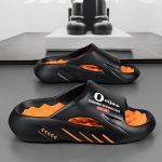 Unisex Trendy Colour Block Open Toe Breathable Slippers With Massage Grains, Comfy Non Slip Durable EVA Sole Slides For Men's & Women's Indoor Activities