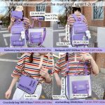 4pcs/set Stylish Student Backpack Tote Bag Handbag Pencil Bag Set, Casual Versatile Schoolbag For Daily Commute & Library - Image 9