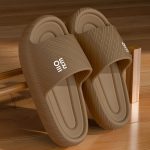 Simple Letter Design Slides, Casual Open Toe Soft Sole Shoes, Comfortable Indoor Home Bathroom Shower Slides - Image 5