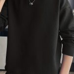 Men's Crew Neck Long Sleeve Sweatshirt, Casual Wear, Solid Pullover, Men's Clothing For Spring Fall Winter - Image 7