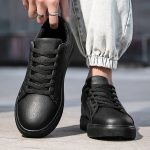 Men's Sneakers, Solid Trendy Comfy Walking Skate Shoes, For Outdoor Walking, All Seasons - Image 9