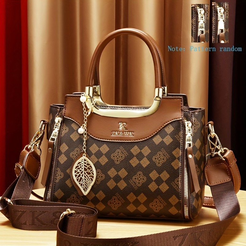 f8b3eda777c1b084116f26879f6b625e.jpg Vintage PU Crossbody Bag, Retro Shoulder Bag, Women's Fashion Handbag & Purse - Image 1