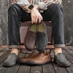 Men's Stitching Casual Loafers, Breathable Wear-resistant Anti-skid Slip On Shoes For Outdoor Walking Driving, Spring Summer And Autumn - Image 14