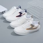 Women's Colorblock Casual Sneakers, Lace Up Platform Soft Sole Jogging Shoes, Low-top Breathable Fitness Shoes - Image 5