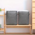 1pc Clothes Storage Bag, Houndstooth Pattern Folding Fabric Storage Bag, Large Capacity Waterproof Moisture-proof Cotton Quilt Storage Bag, Home Organization And Storage - Image 7