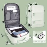 Travel Laptop Backpack, Large Capacity Bag, Unisex Design, Airline Approved, With USB Charging Port And Spacious Compartments - Image 9
