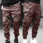 Trendy Solid Cargo Pants, Men's Multi Flap Pocket Trousers, Loose Casual Outdoor Pants, Men's Work Pants Outdoors techwear Hip Hop Style - Image 7