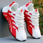 Men's Knit Breathable Running Shoes, Comfy Non Slip Lace Up Shock Absorption Sneakers For Men's Outdoor Activities - Image 4