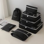 7 Pcs Packing Cubes For Suitcases, Lightweight Travel Luggage Packing Organizers, Compression Storage Shoes Bag, Clothing Underwear Bag, Travel Cubes Set - Image 2