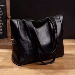 Faux Leather Tote Bag, Multi Pockets Bag, Large Handbags For Work School Travel - Image 5
