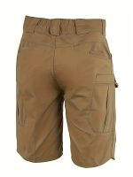 Men's Urban Shorts Outdoor Waterproof Wear Resistant Cargo Shorts Quick Dry Multi Pocket Hiking Pants Without Belt - Image 7