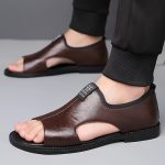 Plus Size Men's Open Toe Breathable Sandals, Comfy Non Slip Rubber Sole Casual Durable Beach Water Shoes, Men's Footwear - Image 5